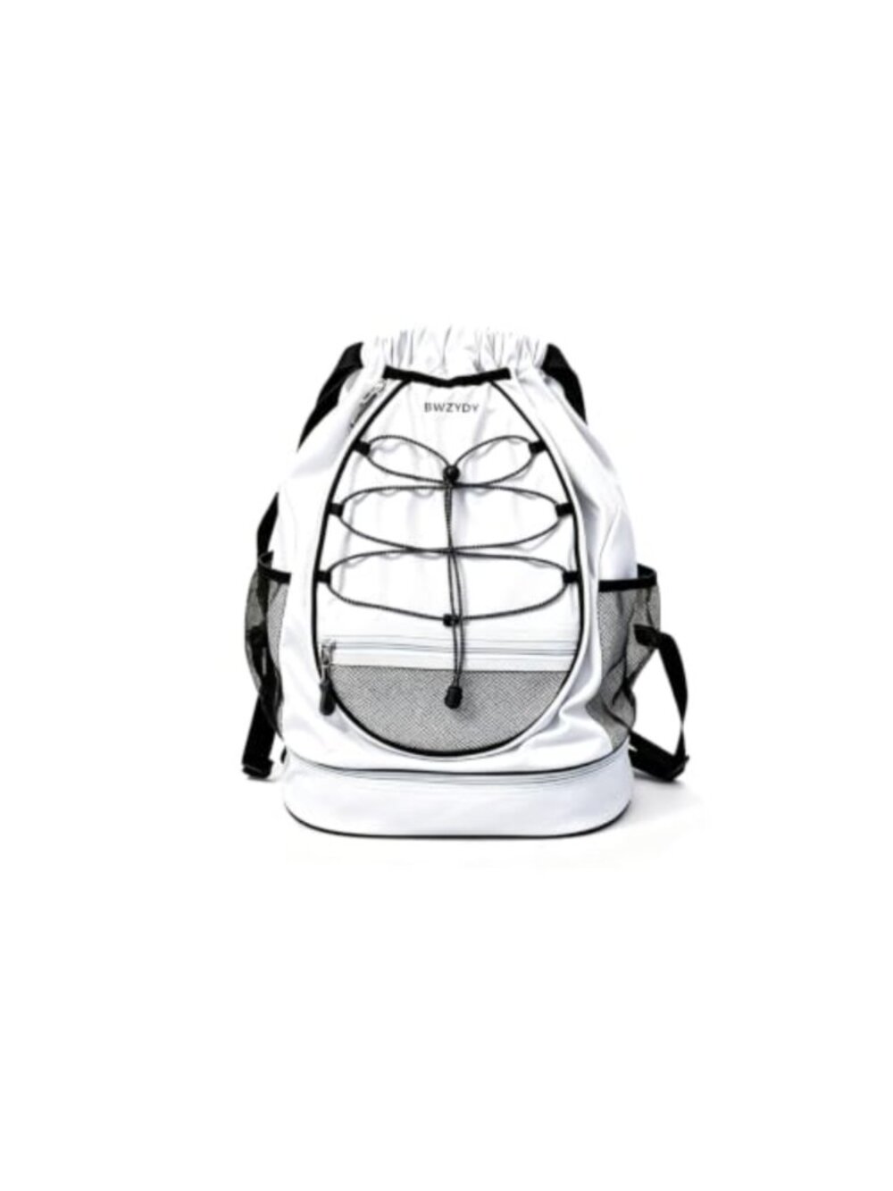Multi-Sport Drawstring Backpack Tennis Pickleball Badminton Sack 2 Racket Slots